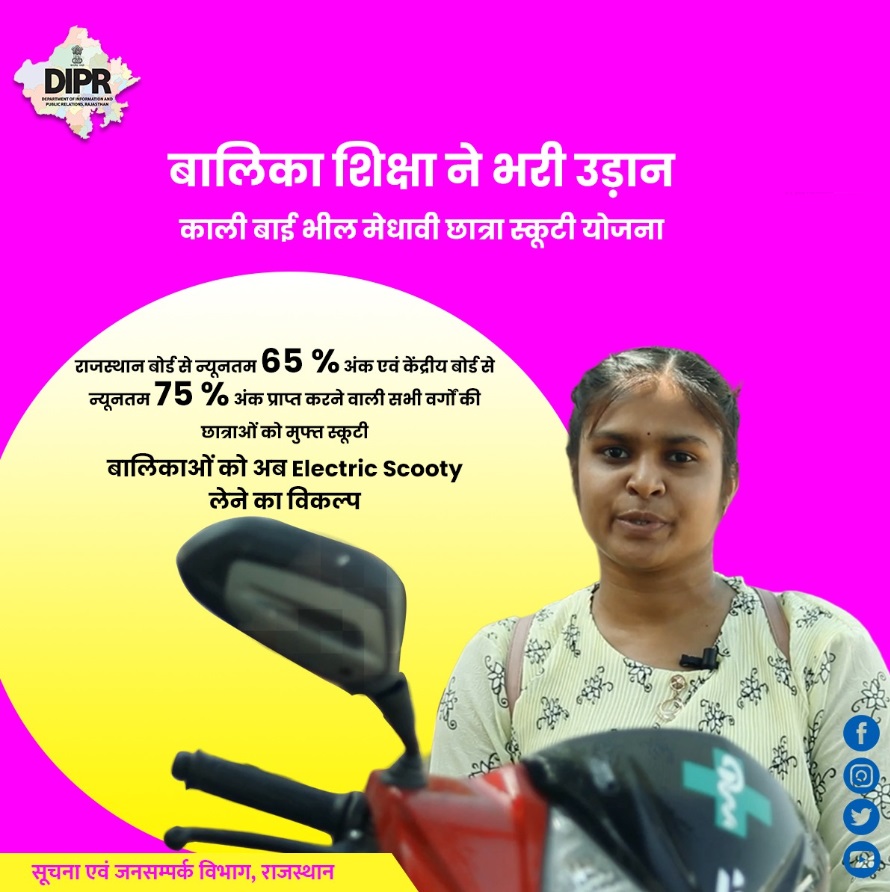 Rajasthan Kali Bai Bheel Medhavi Chhatra Scooty Yojana Logo