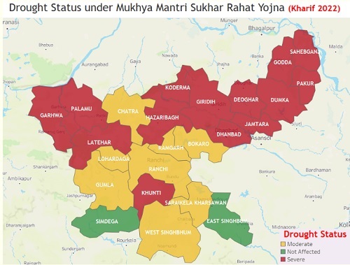 झारखण्ड सूखाग्रस्त जिले